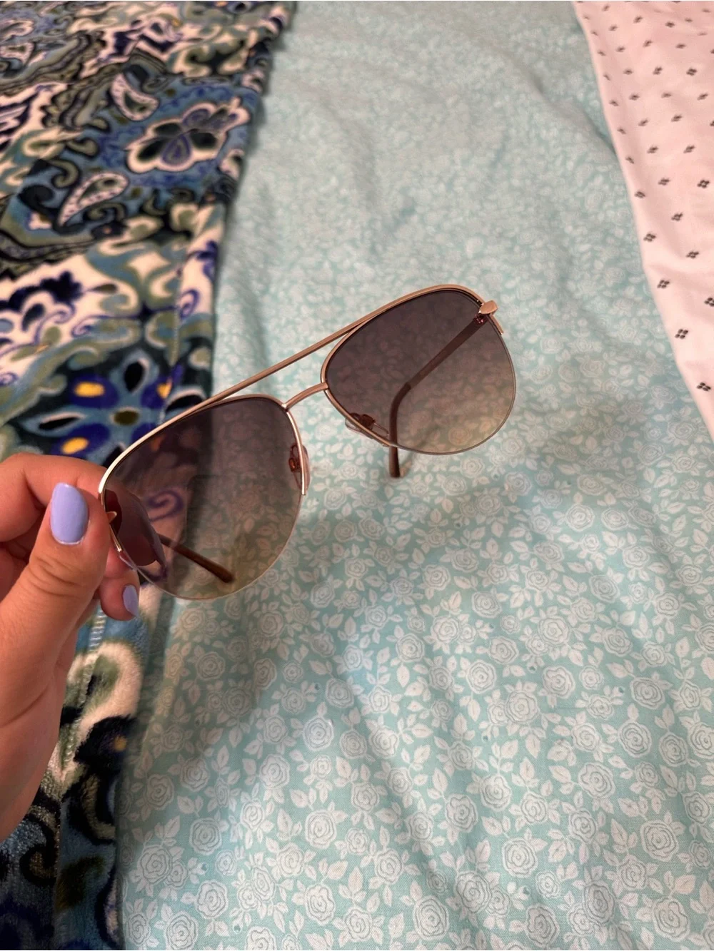 Aviator Sunglasses in Rose Gold - Women's Accessories